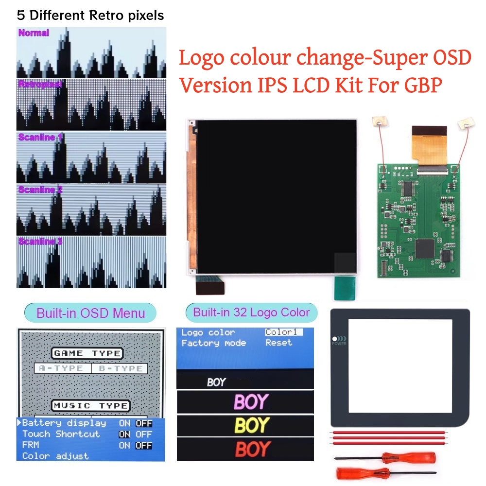 Retro Gaming Kit - Kit Layar LCD Q5 IPS 8