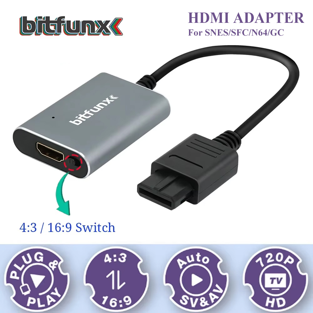 Retro Gaming Handhelds - Bitfunx 720P Svideo / AV Ke