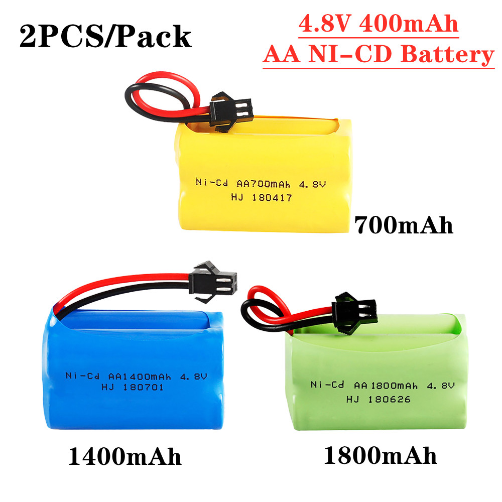 Rechargeable Battery Aa - Baterai NiCd 4.8v 700/1400/1800mah Pak baterai