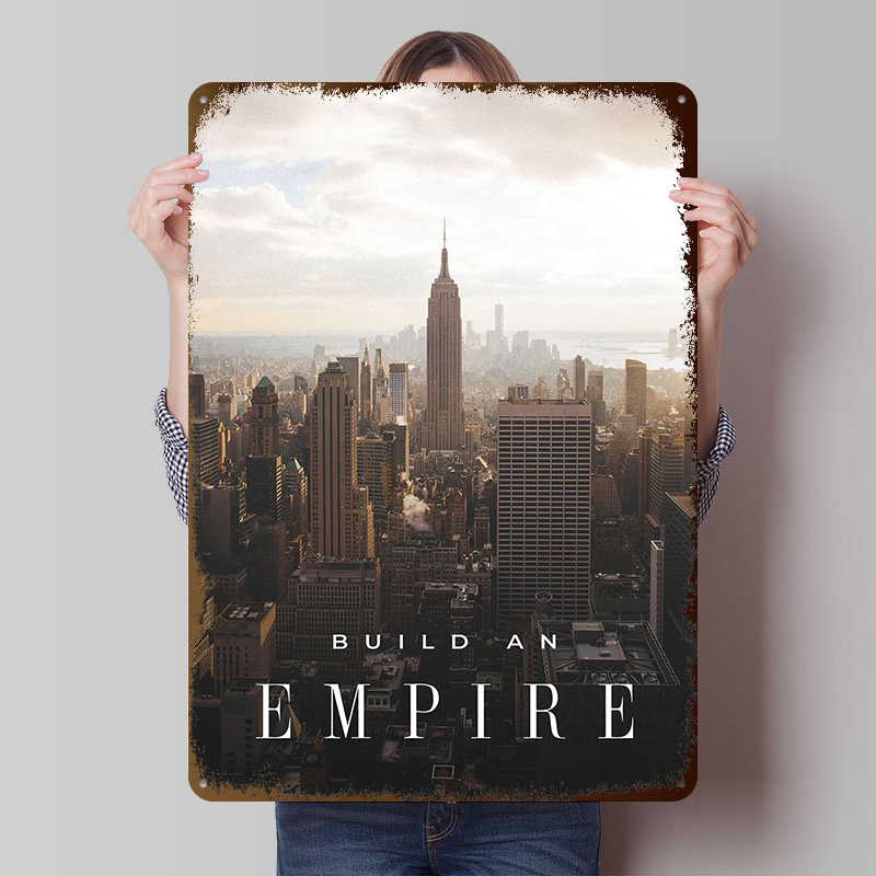 Retro Gaming Empire - Poster Logam Build An Empire, Seni