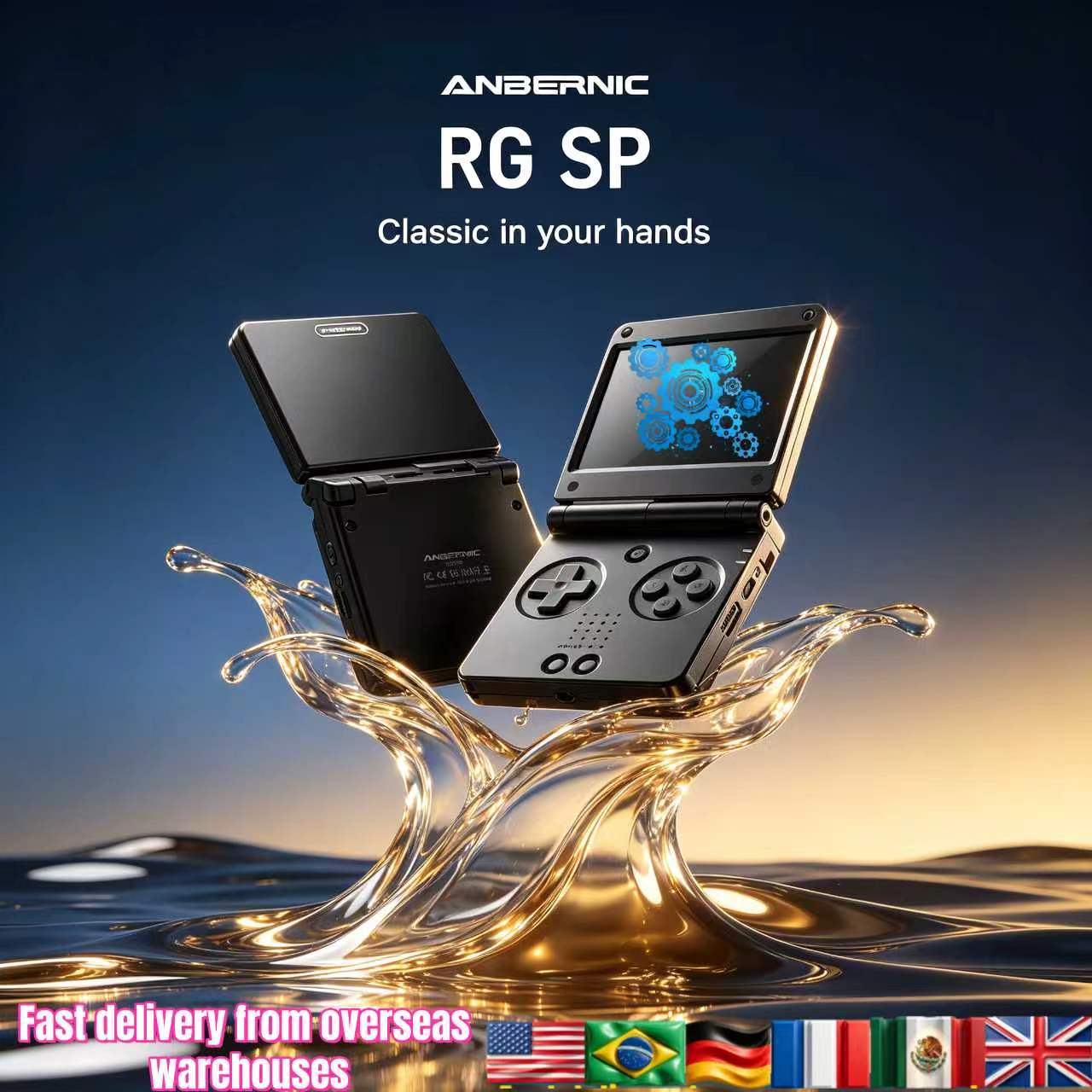 Retro Gaming Anbernic - Konsol Game Genggam Anbernic RGSP Flip