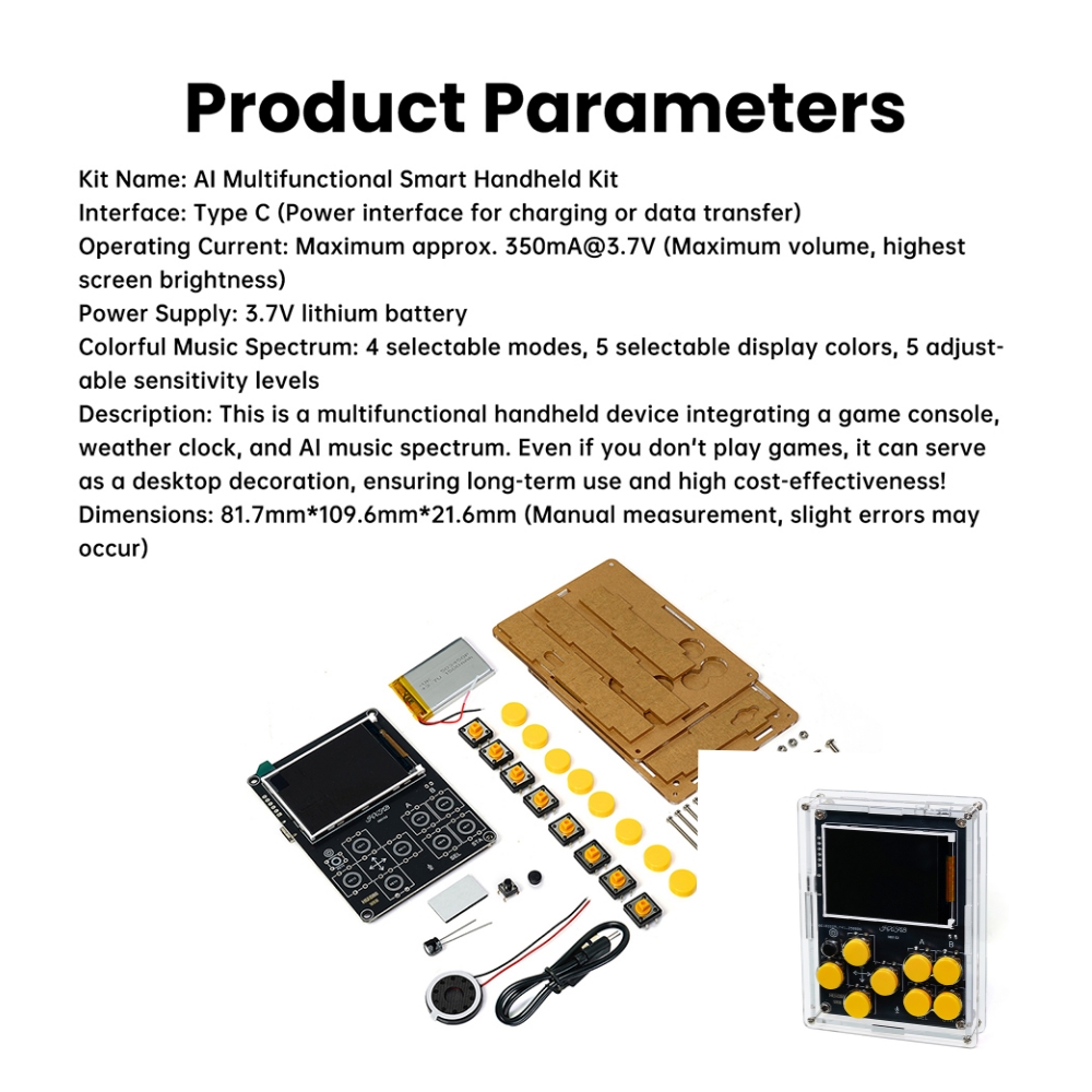 Retro Gaming Kit - Kit Konsol Game LCD DIY Dengan