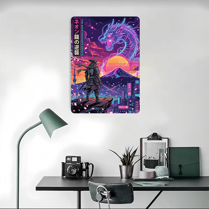 Poster Samurai Vs Neon Dragon  - Retro Gaming Tokyo ulasan dan harga