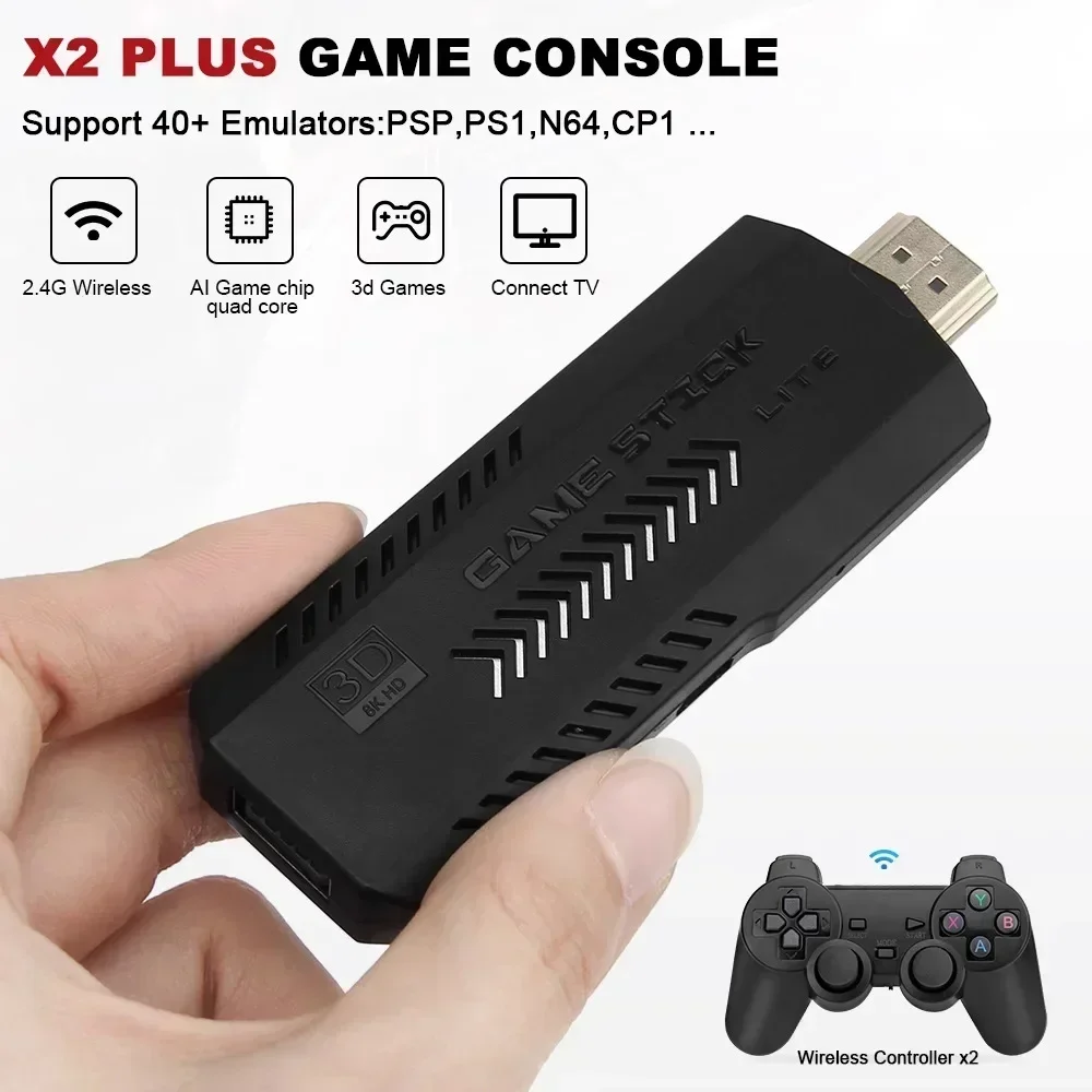 X2Plus Retro 4K 3D HD Game Sti - Retro Gaming Game Stick ulasan dan harga