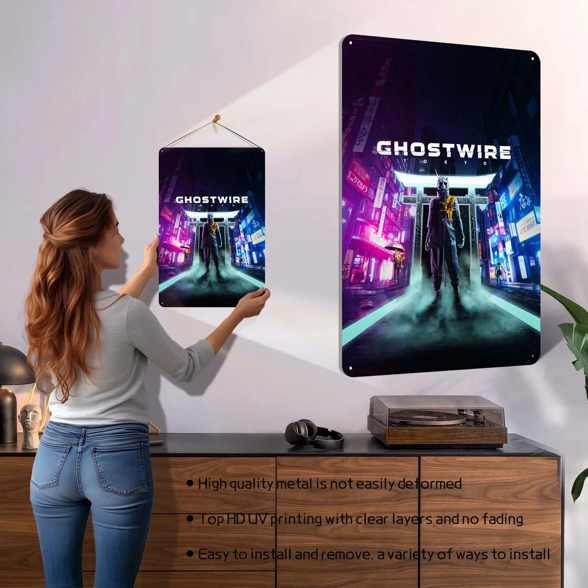 Poster Ghostwire Tokyo, Papan  - Retro Gaming Tokyo ulasan dan harga