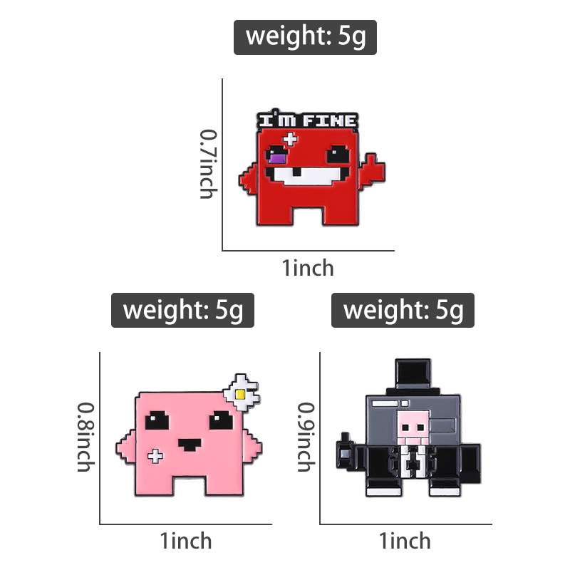 3pcs Set Pin Enamel Pixel Art  - Retro Gaming Kit ulasan dan harga